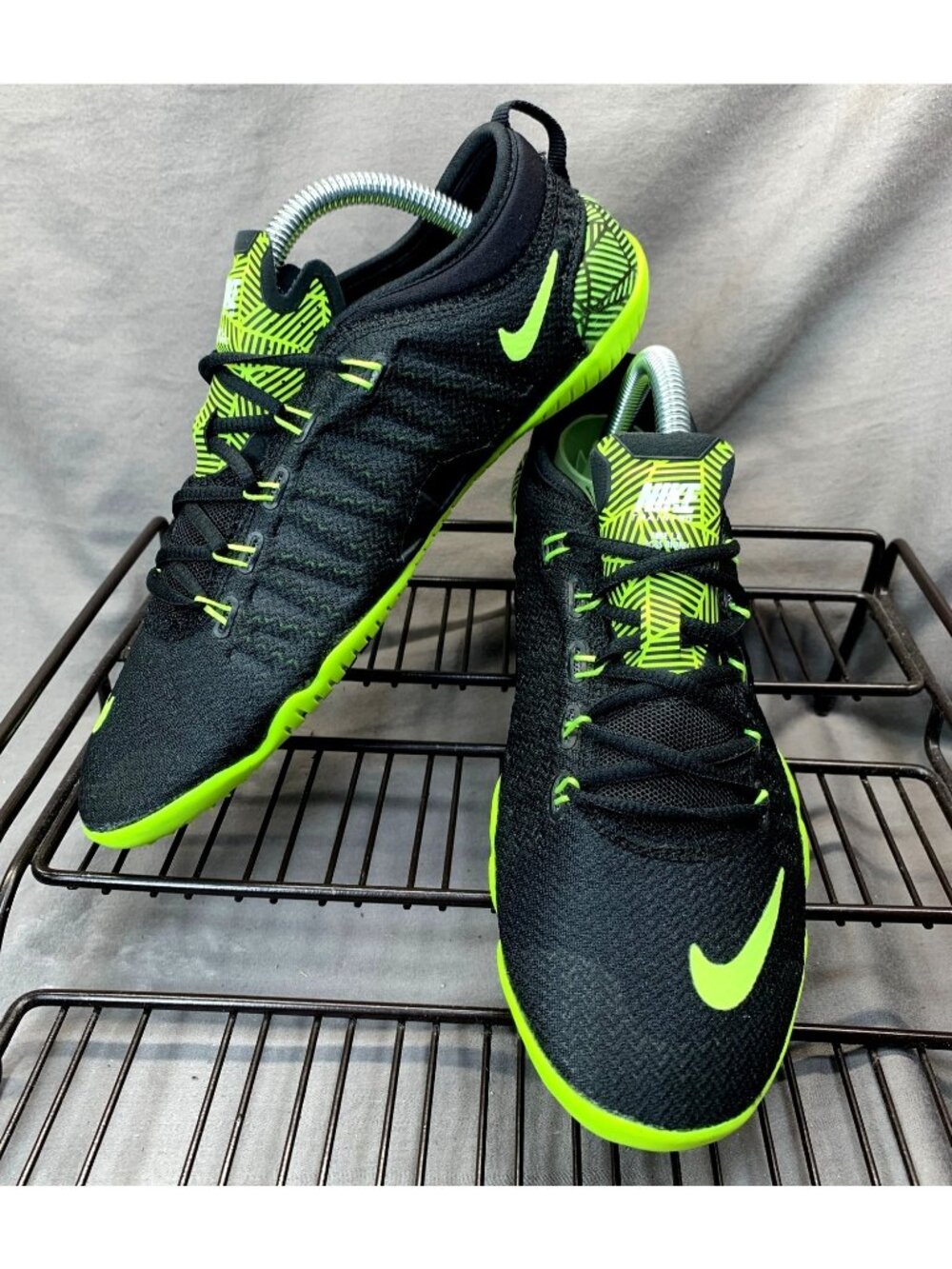 2014 Nike Free 1.0 Cross Bionic Volt Training Shoes 641530-008 Womans Sz 6 EUC
